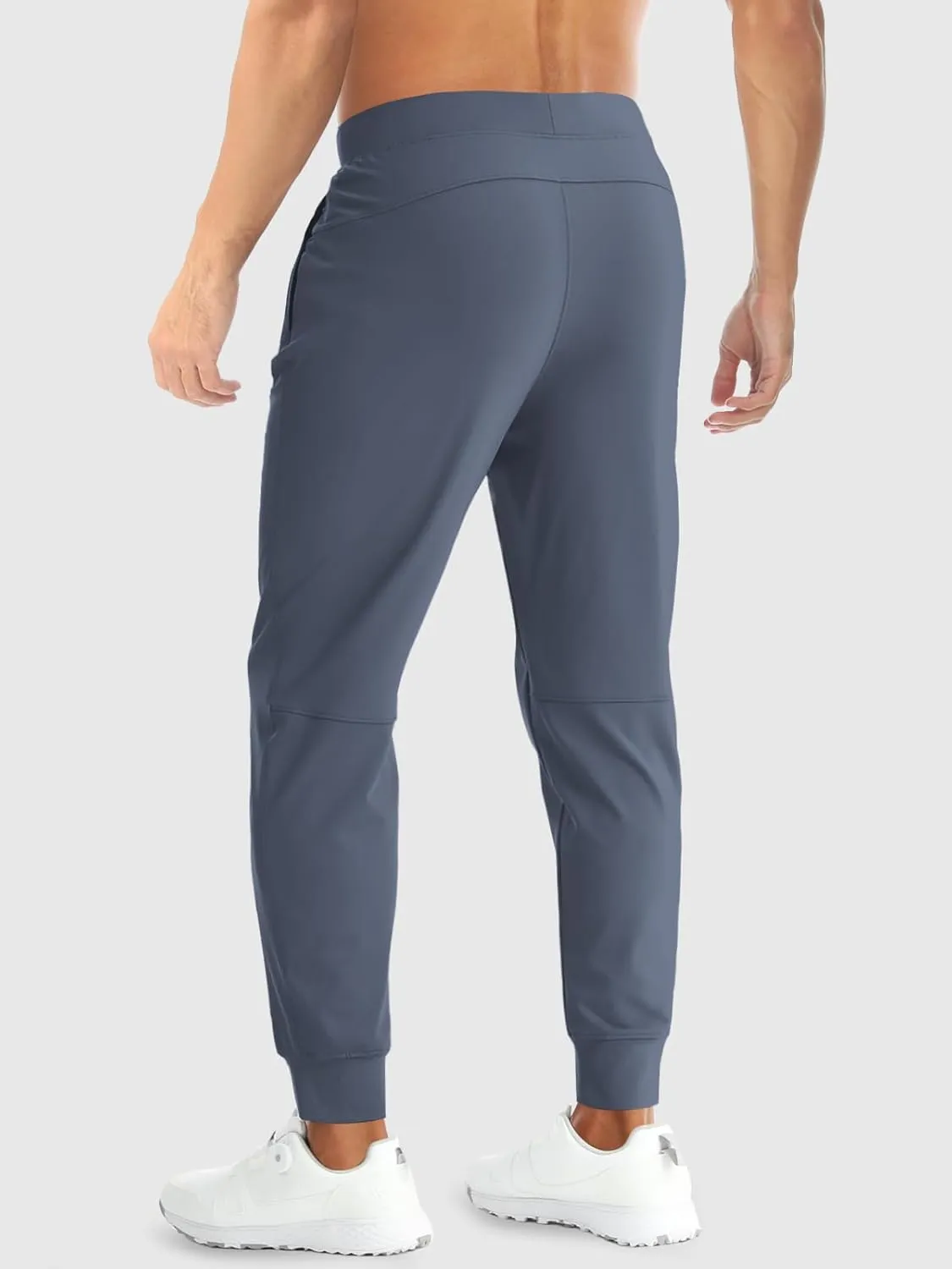Aolesy Men's Joggers Sweatpants with Zipper Pockets Lightweight Stretch Athletic Gym Pants for Workout, Running, Golf