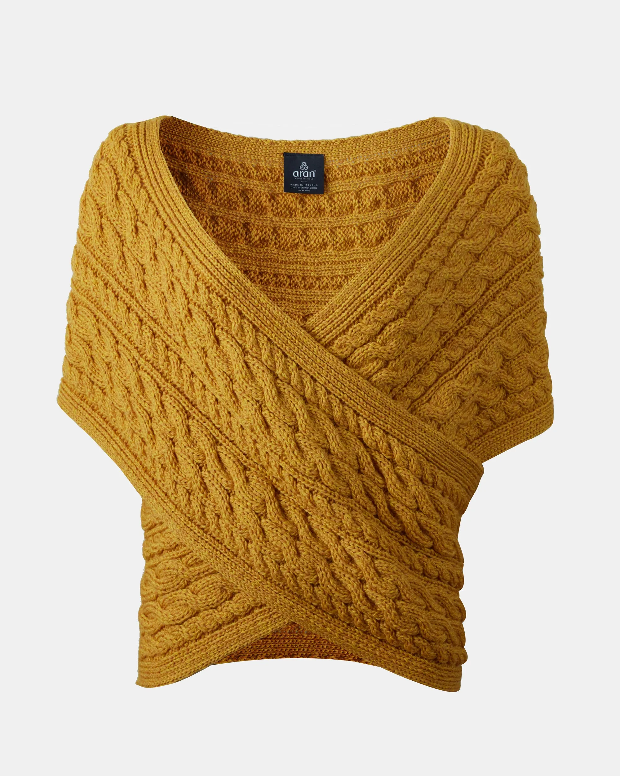 Aran Crossover Wrap | Sunflower