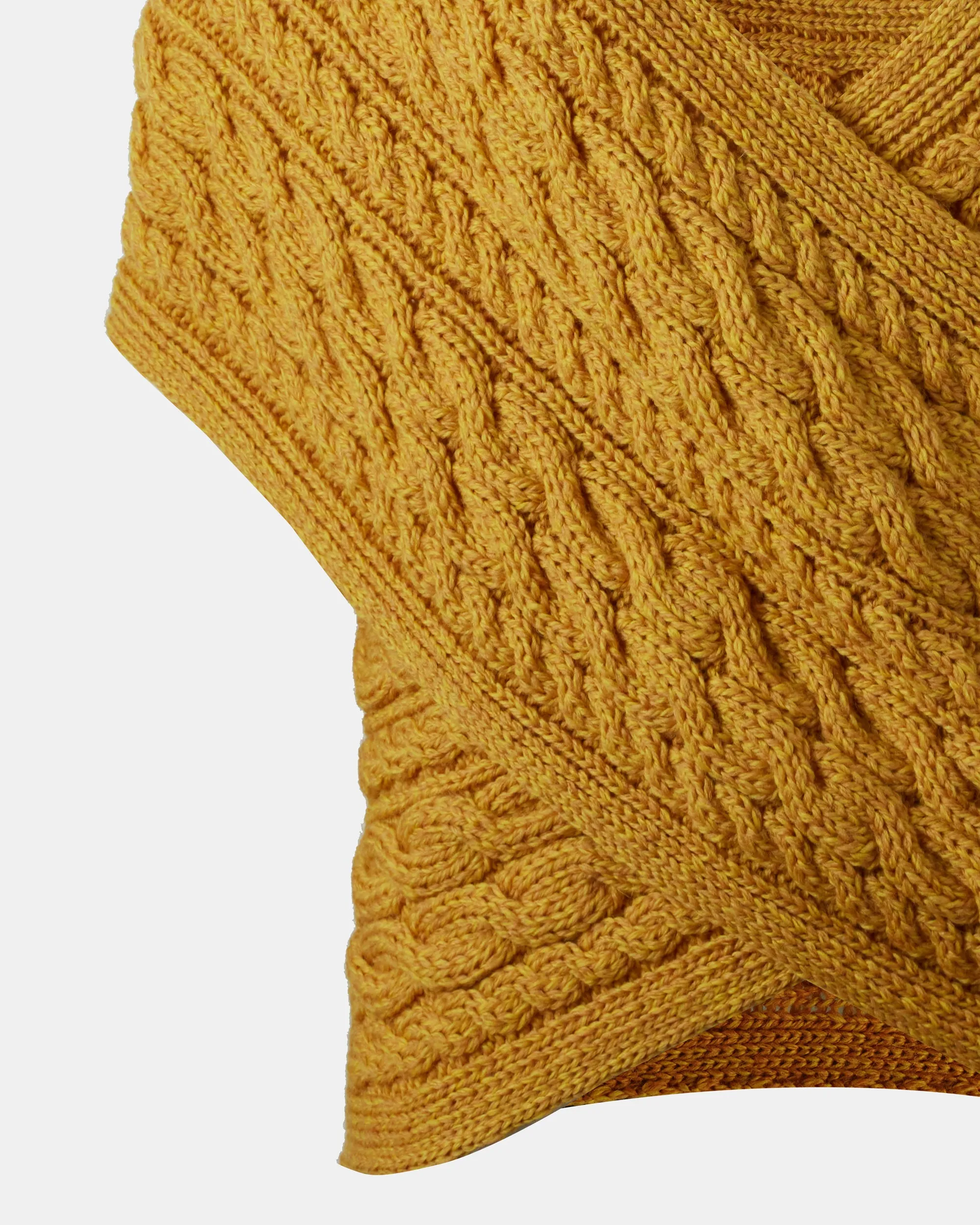 Aran Crossover Wrap | Sunflower