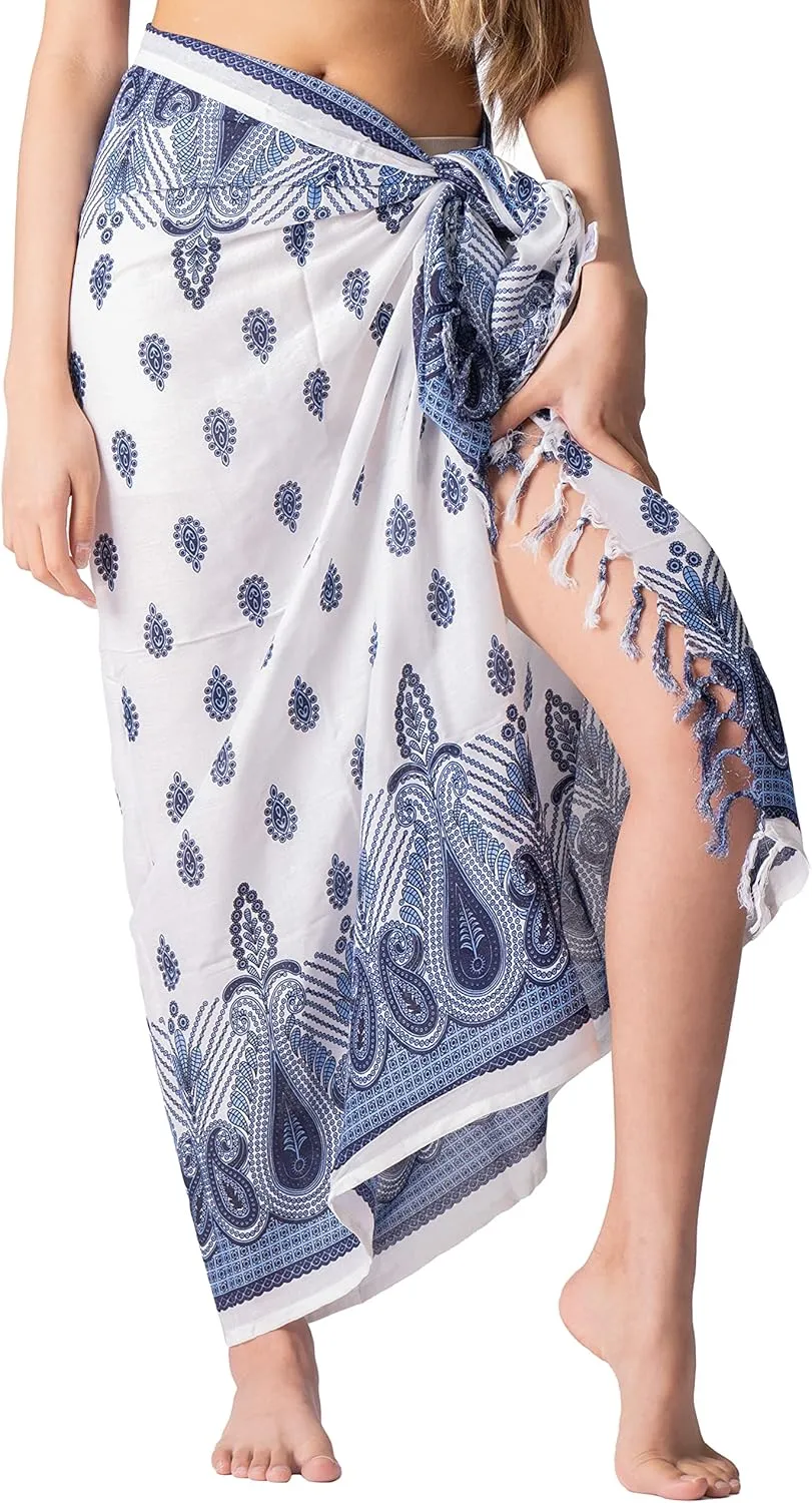 B BANGKOK PANTS Womens Boho Skirt Sarong Wrap Maxi Skirts Tie Up Waist Beach Cover Up