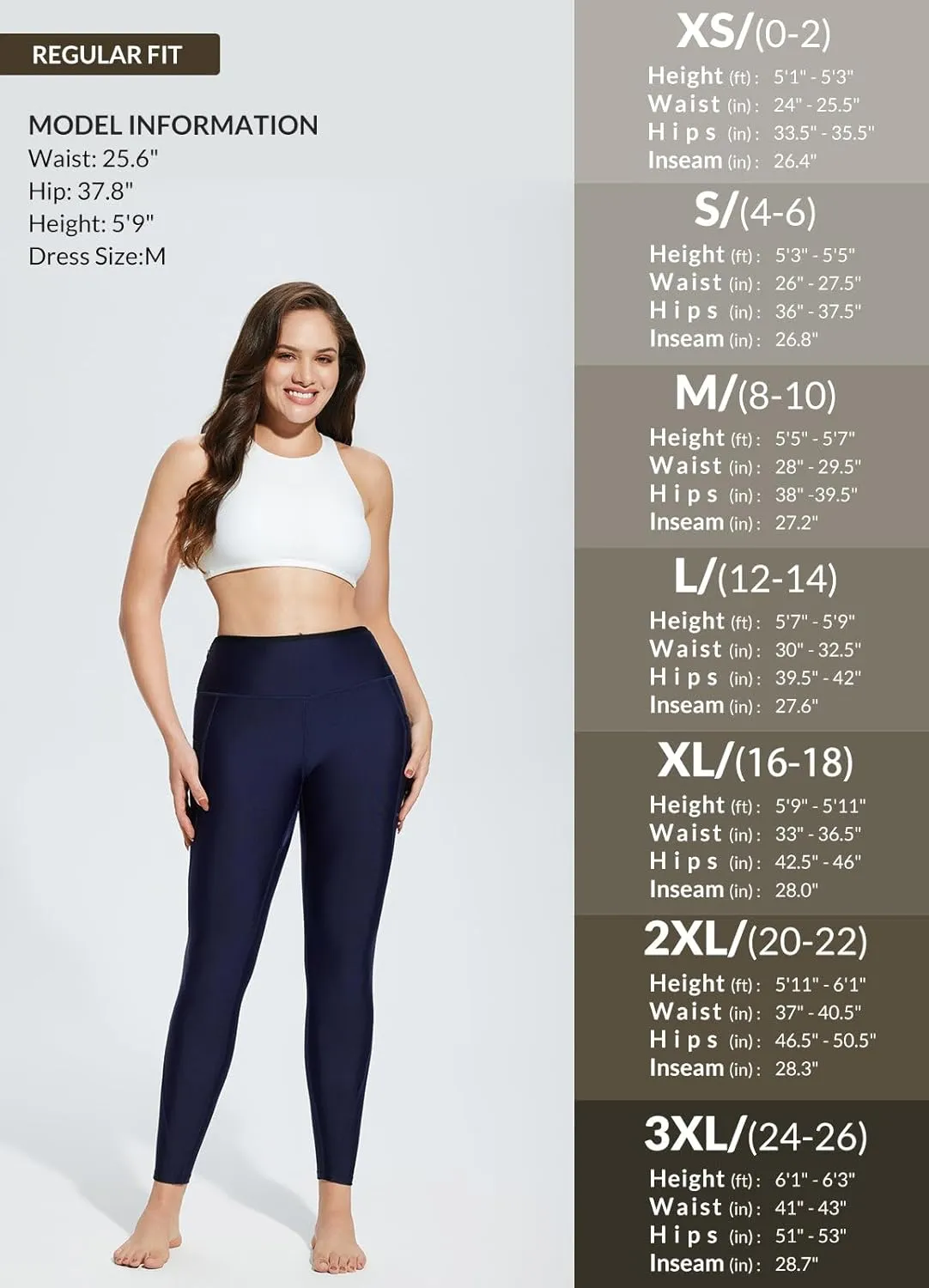 baleaf Women's 28" High Waisted Swim Pants Swimming Leggings Sun Protection Modest Swimsuits UPF50  with Pockets