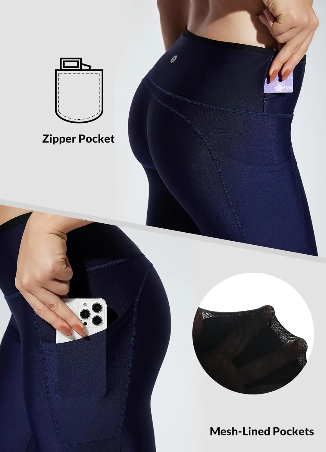 baleaf Women's 28" High Waisted Swim Pants Swimming Leggings Sun Protection Modest Swimsuits UPF50  with Pockets