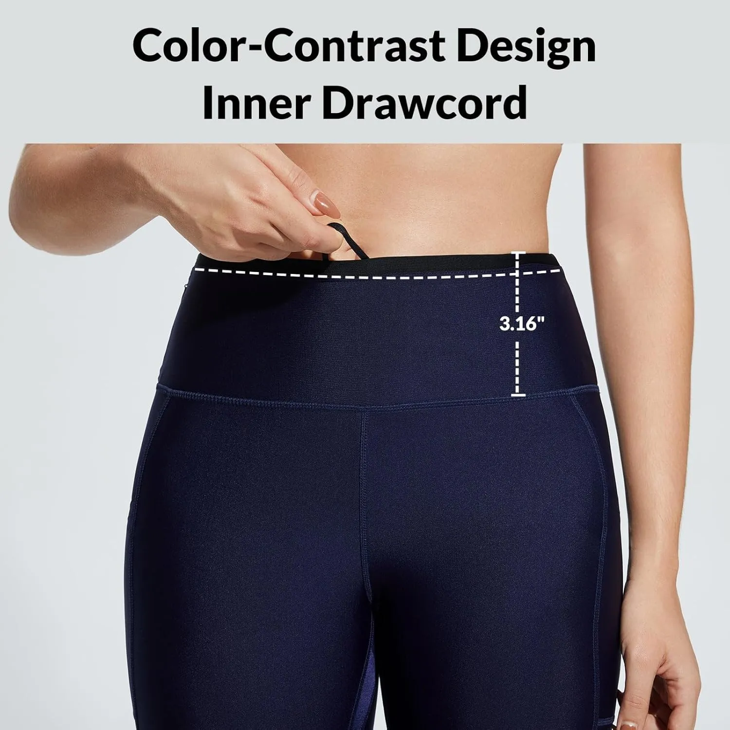 baleaf Women's 28" High Waisted Swim Pants Swimming Leggings Sun Protection Modest Swimsuits UPF50  with Pockets