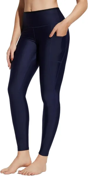 baleaf Women's 28" High Waisted Swim Pants Swimming Leggings Sun Protection Modest Swimsuits UPF50  with Pockets