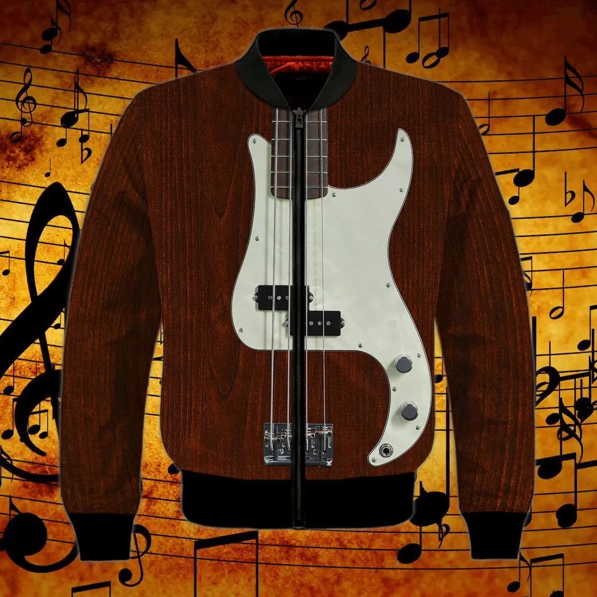 Bass Guitar 3D All Over Printing T Shirt For Guitar Lover, Best Quality Sublimation Shirts For Bass Guitar Men