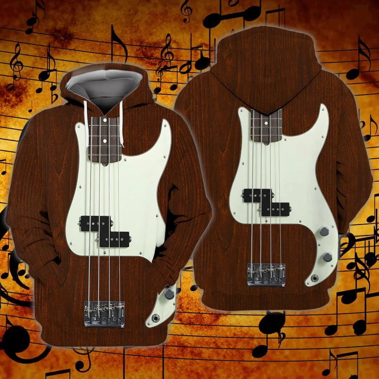 Bass Guitar 3D All Over Printing T Shirt For Guitar Lover, Best Quality Sublimation Shirts For Bass Guitar Men