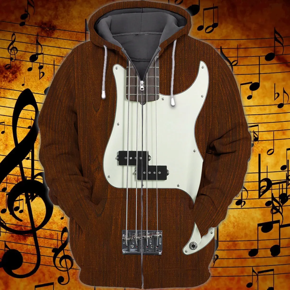 Bass Guitar 3D All Over Printing T Shirt For Guitar Lover, Best Quality Sublimation Shirts For Bass Guitar Men