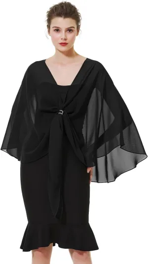 BEAUTELICATE Shawls Wraps Scarf Chiffon For Women Bridal Wedding Evening Dresses