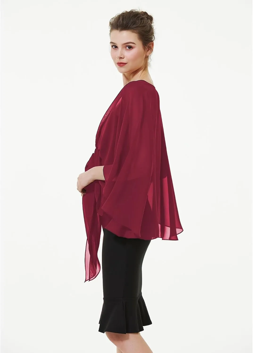 BEAUTELICATE Shawls Wraps Scarf Chiffon For Women Bridal Wedding Evening Dresses
