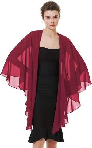 BEAUTELICATE Shawls Wraps Scarf Chiffon For Women Bridal Wedding Evening Dresses