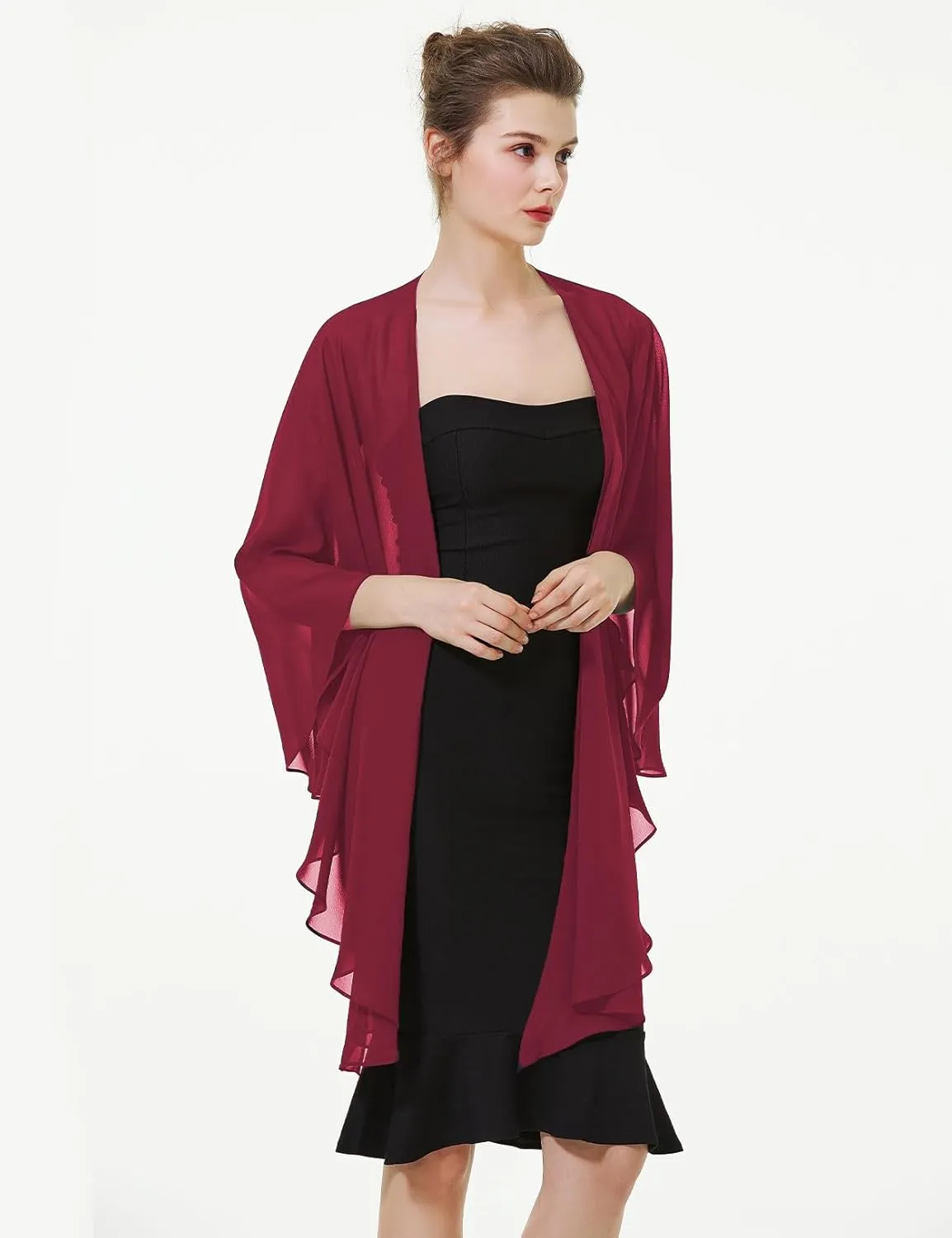 BEAUTELICATE Shawls Wraps Scarf Chiffon For Women Bridal Wedding Evening Dresses