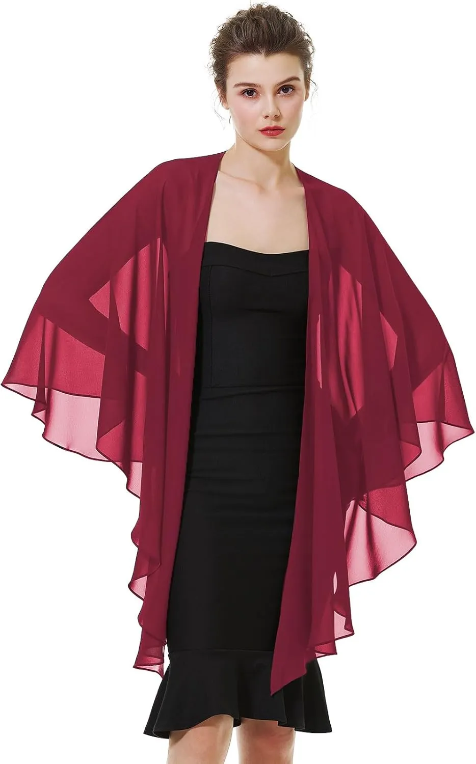 BEAUTELICATE Shawls Wraps Scarf Chiffon For Women Bridal Wedding Evening Dresses