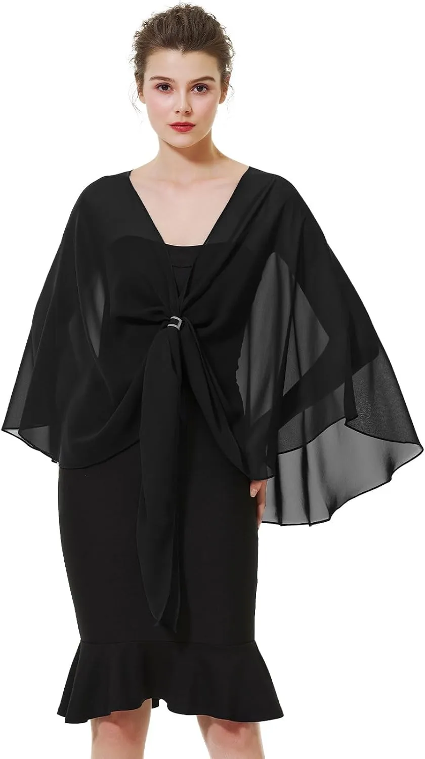 BEAUTELICATE Shawls Wraps Scarf Chiffon For Women Bridal Wedding Evening Dresses