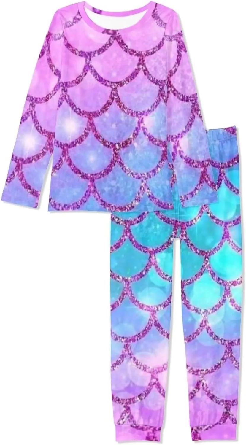 Biyejit Women's Novelty Print Pajamas Set Sleepwear Long Sleeve Top and Pants Loungewear 2 PCS Set