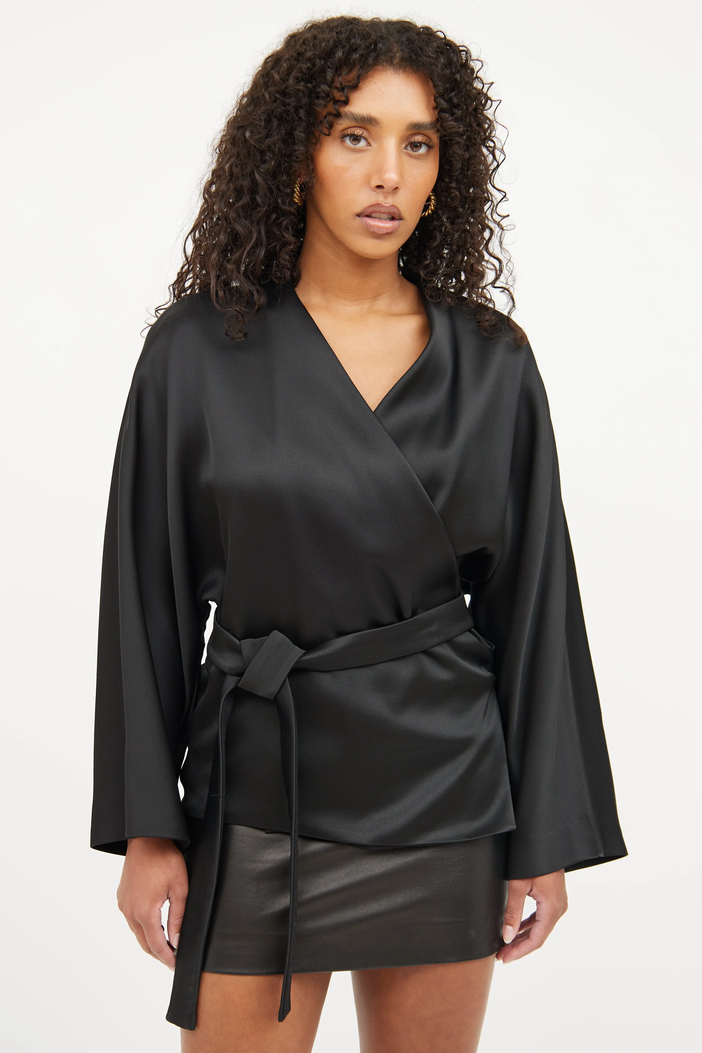 Black Wrap Long Sleeve Cardigan
