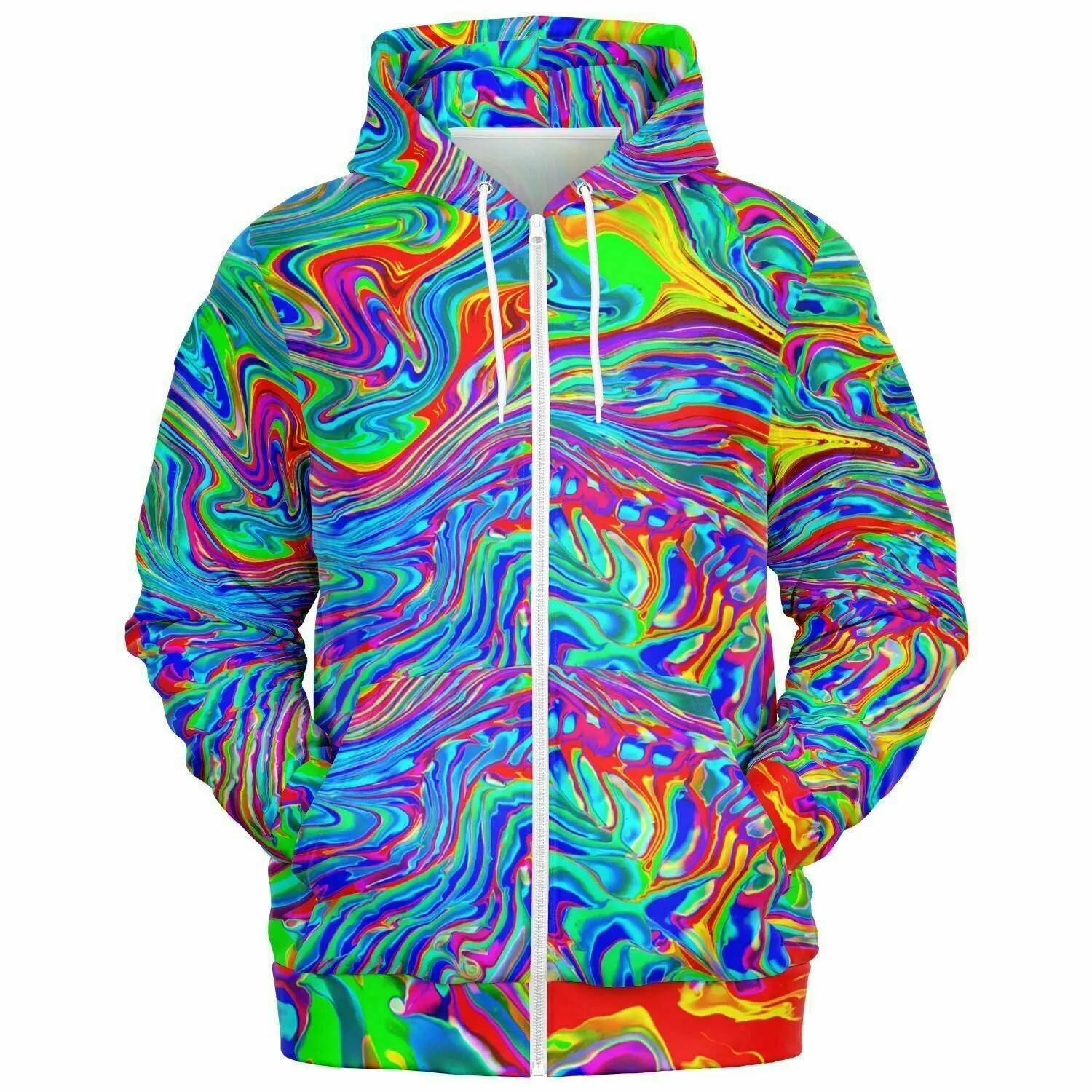 BLOOM Fashion Zip-Up Hoodie | Psychedelic Pour House