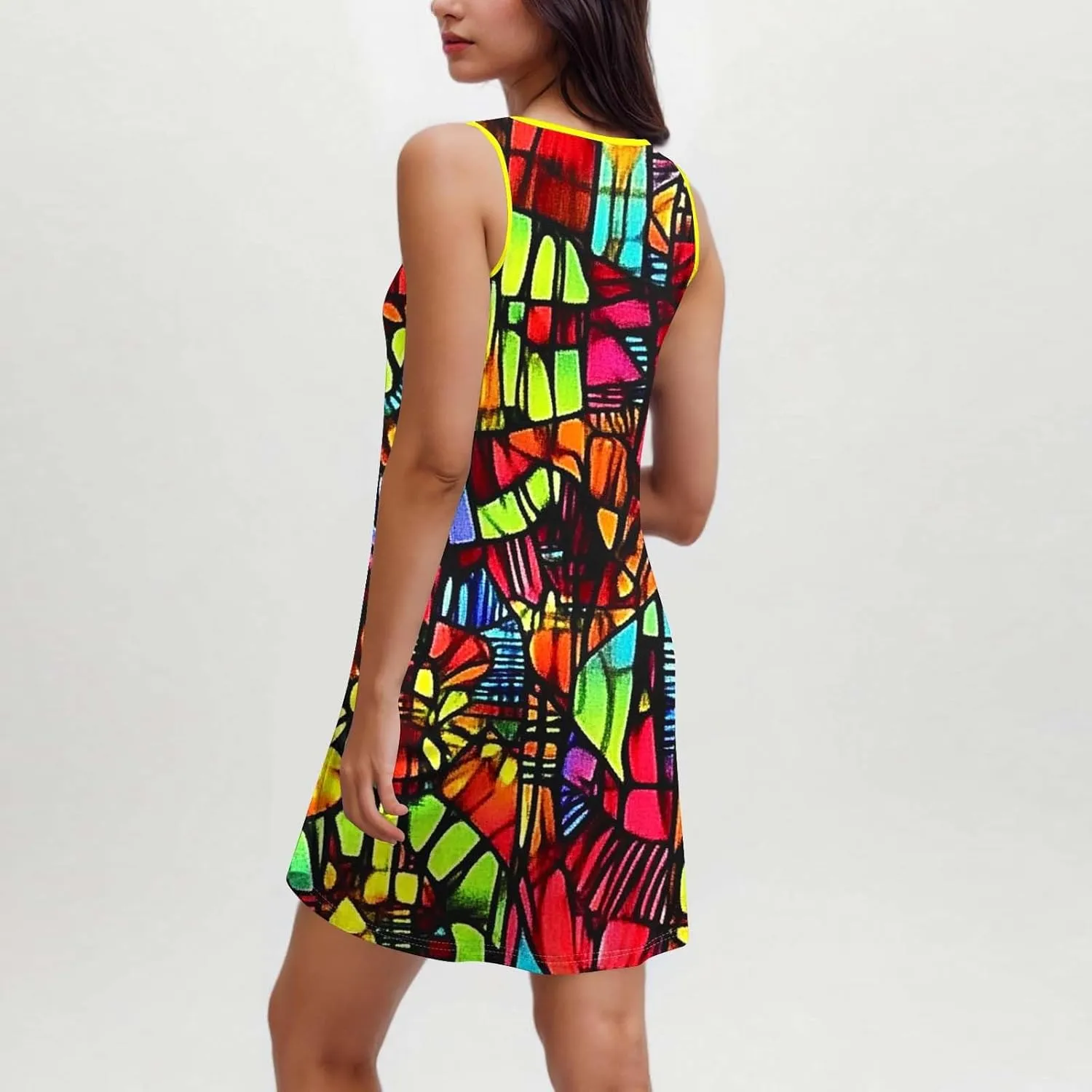Boho Dresses for Women 2025 Summer Floral Cute Sundress Casual Sleeveless Tank Beach Mini Dress with Pocket