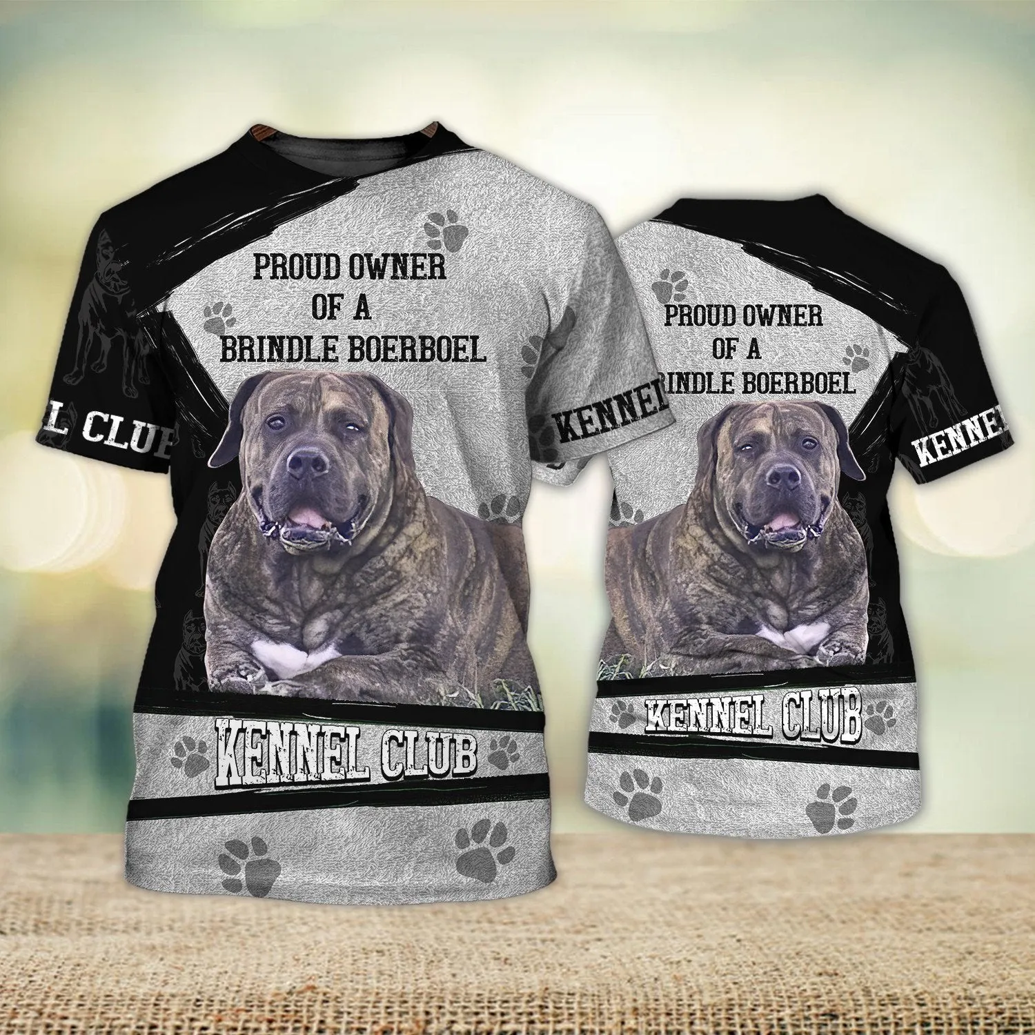 Brindle Boerboel Never Walk Alone 3D Full Print Shirts, Shirt For Dog Lovers, Dog Memorial Gifts for loss of Dog