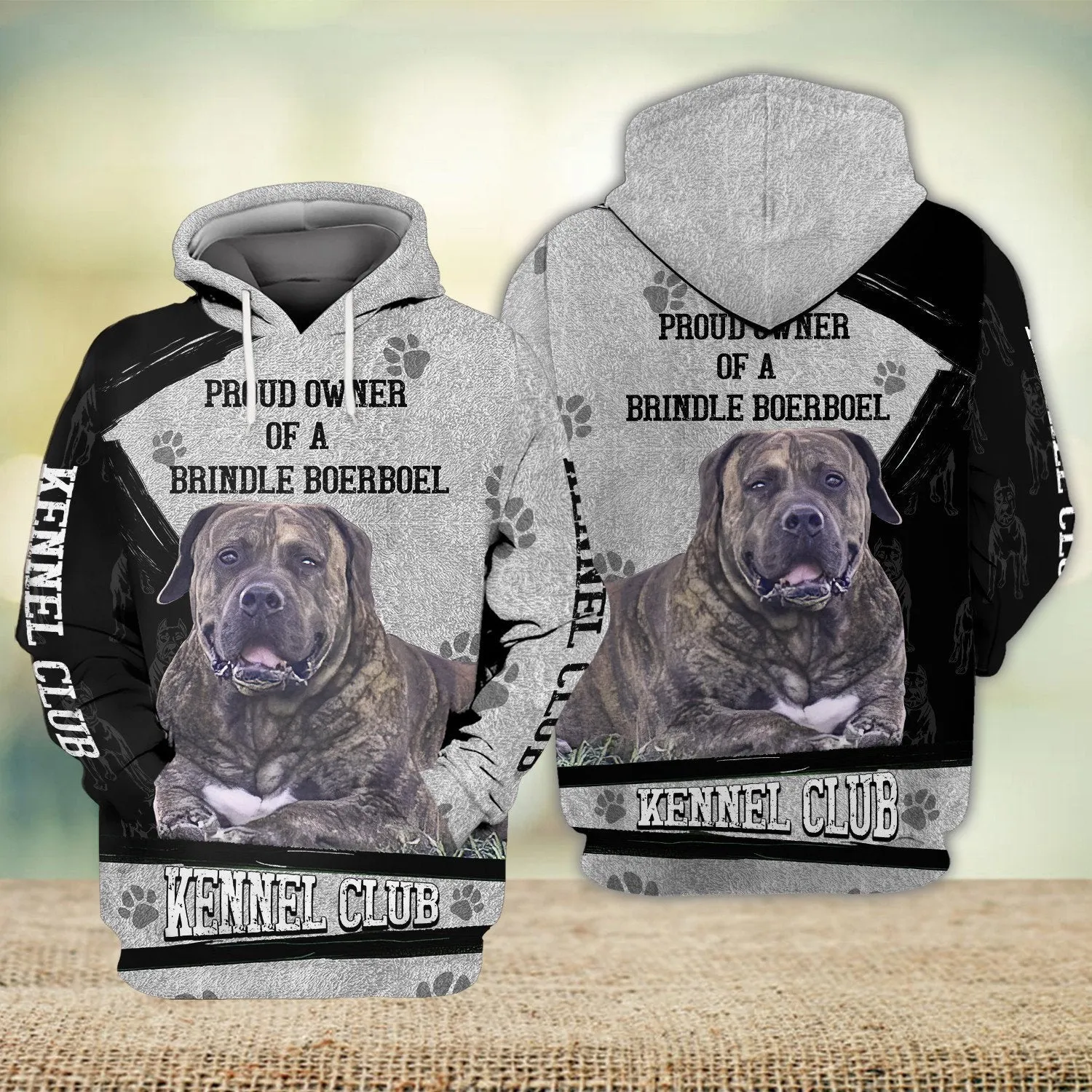Brindle Boerboel Never Walk Alone 3D Full Print Shirts, Shirt For Dog Lovers, Dog Memorial Gifts for loss of Dog