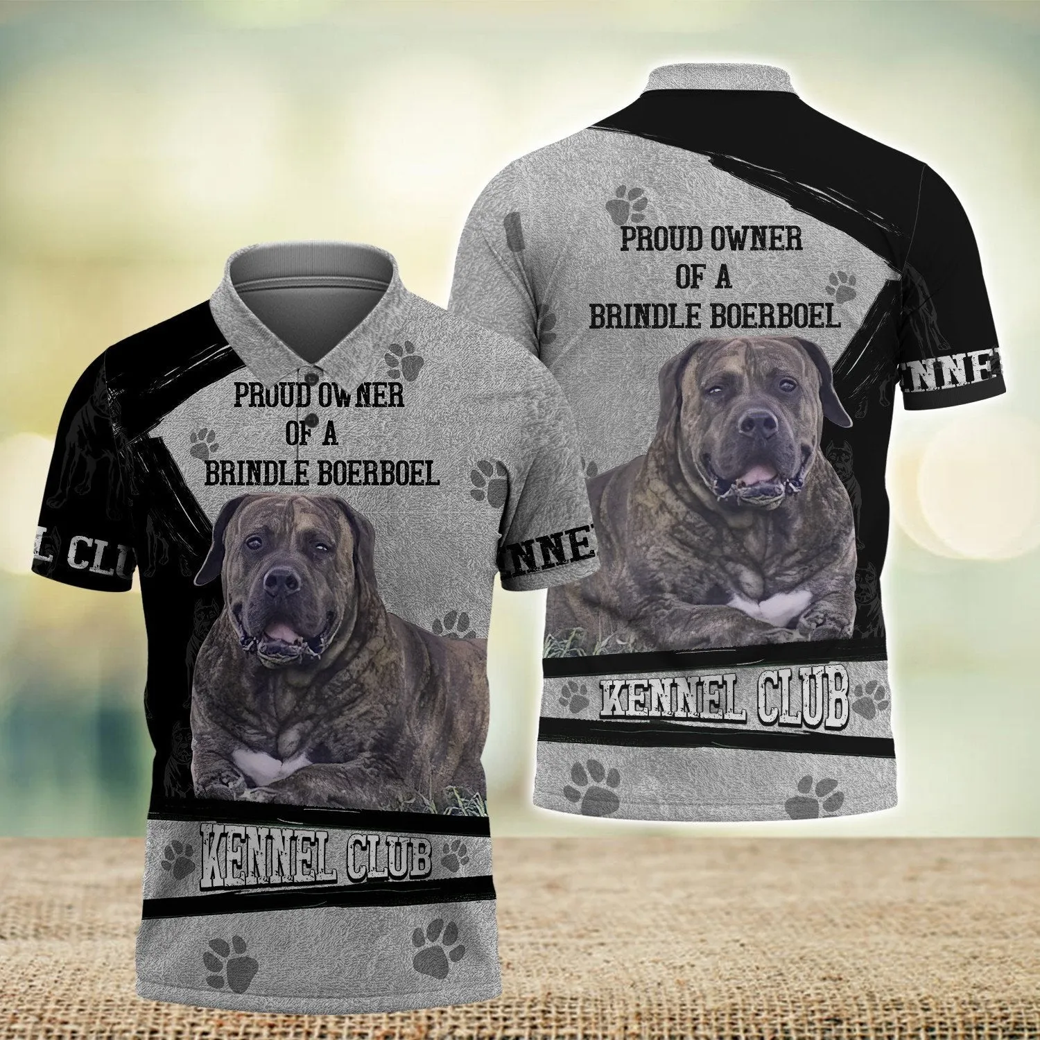 Brindle Boerboel Never Walk Alone 3D Full Print Shirts, Shirt For Dog Lovers, Dog Memorial Gifts for loss of Dog