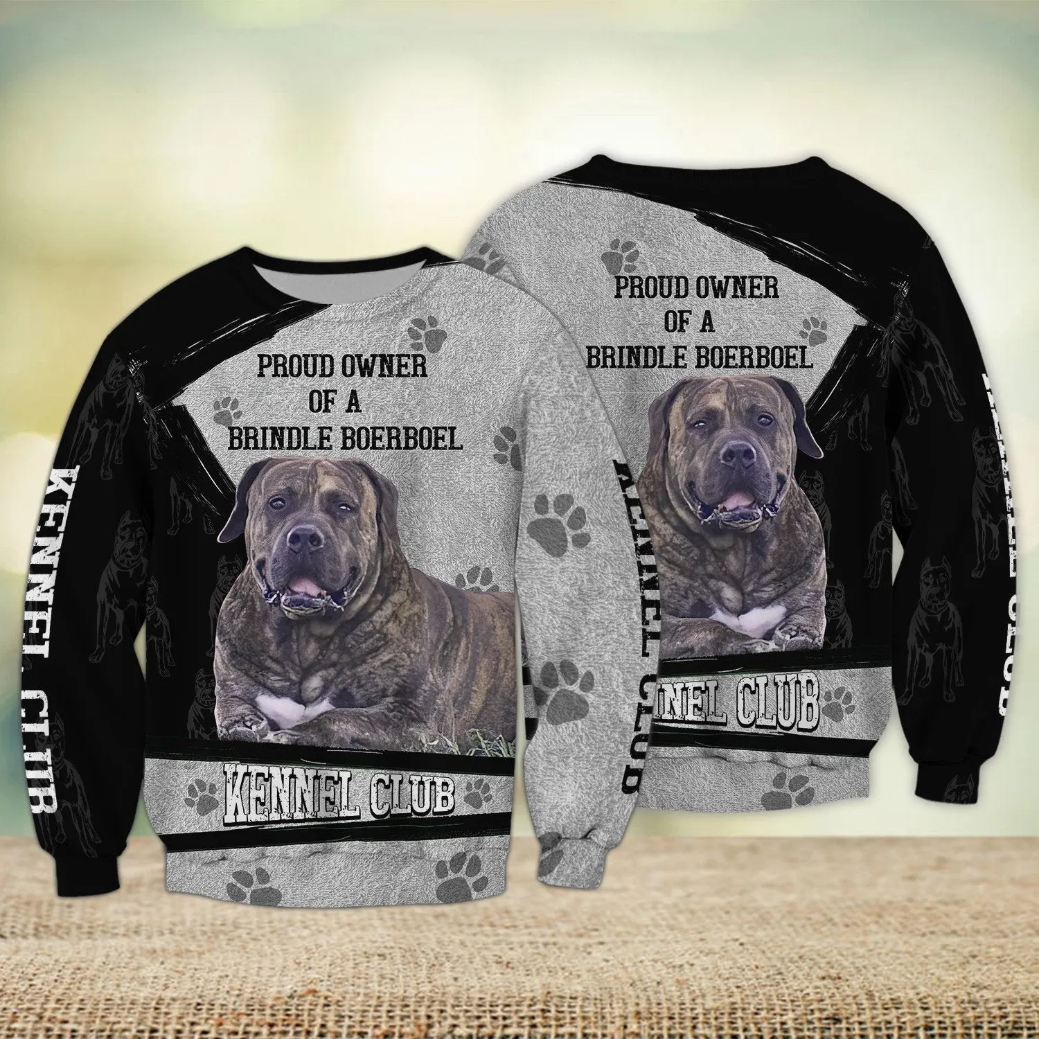Brindle Boerboel Never Walk Alone 3D Full Print Shirts, Shirt For Dog Lovers, Dog Memorial Gifts for loss of Dog