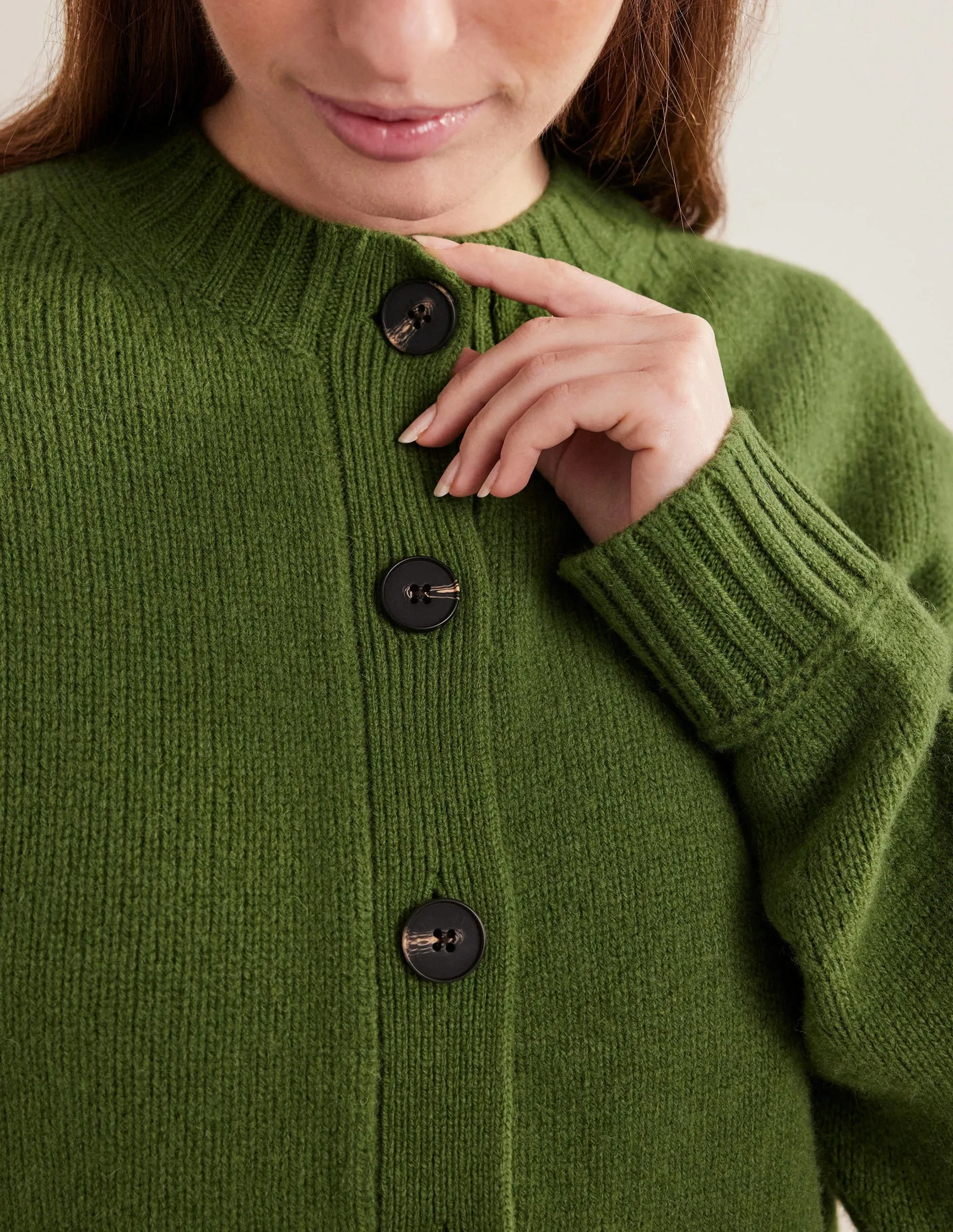 Brushed Wool Cropped Cardigan-Park Ranger