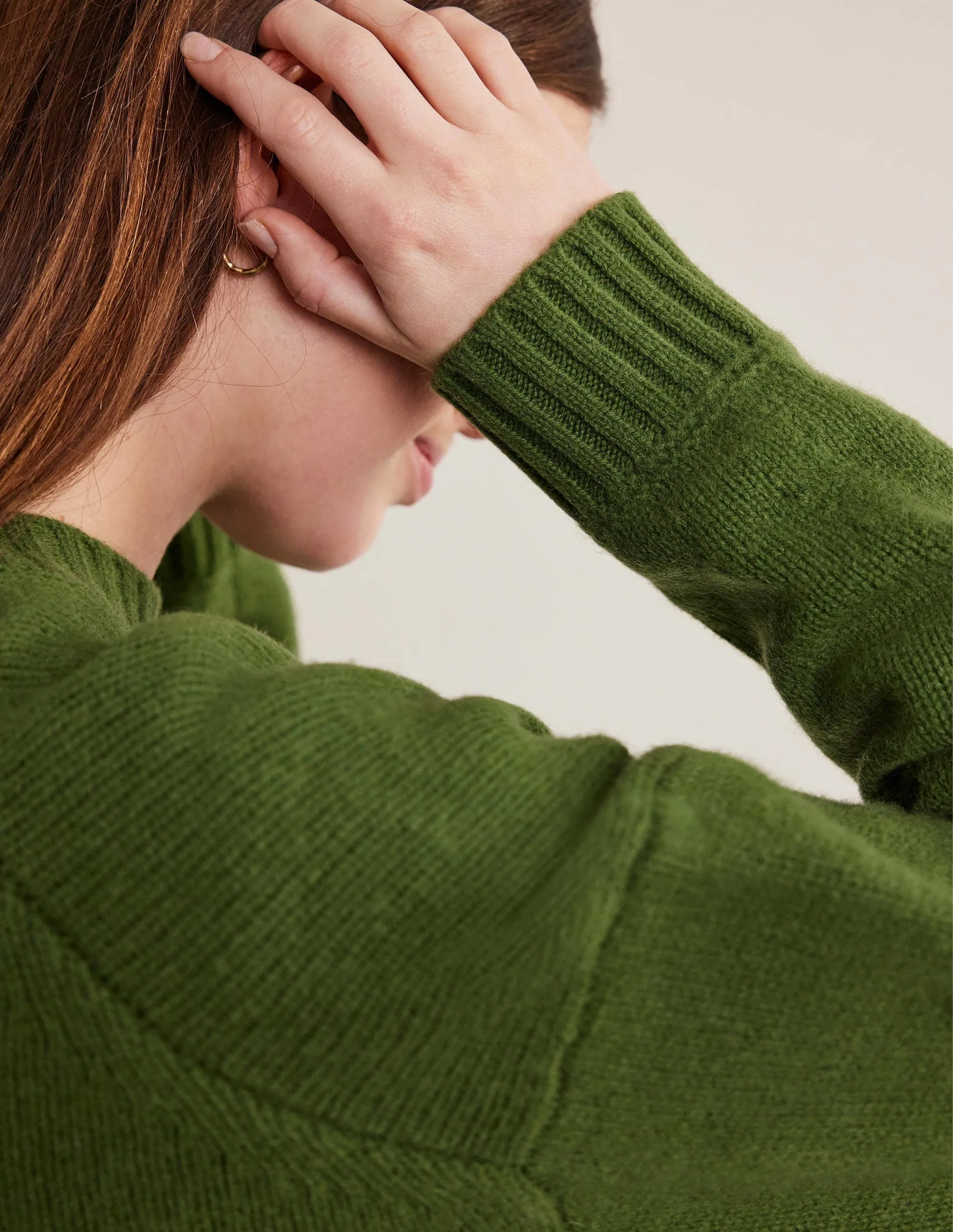 Brushed Wool Cropped Cardigan-Park Ranger