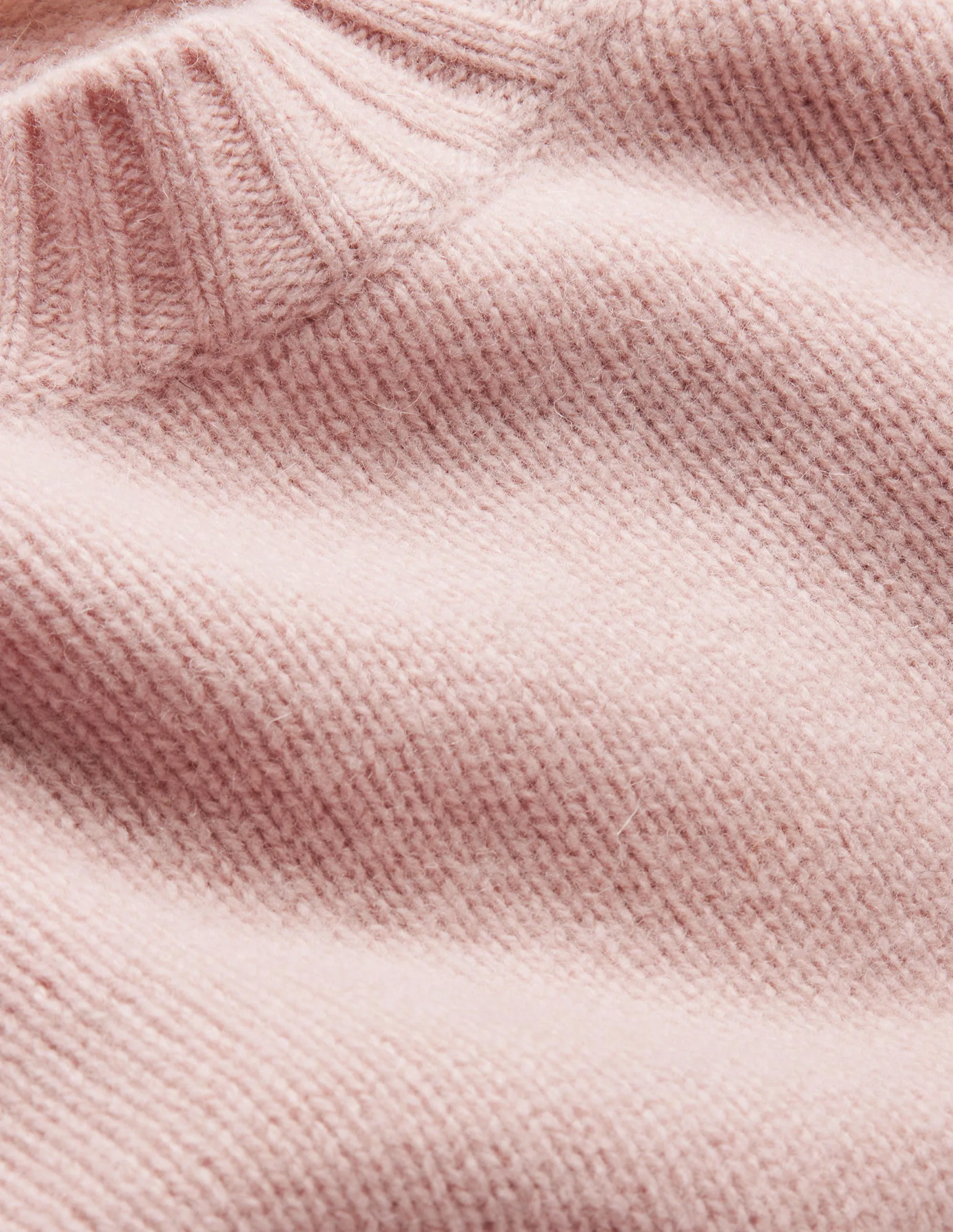 Brushed Wool Cropped Jumper-Chalky Pink