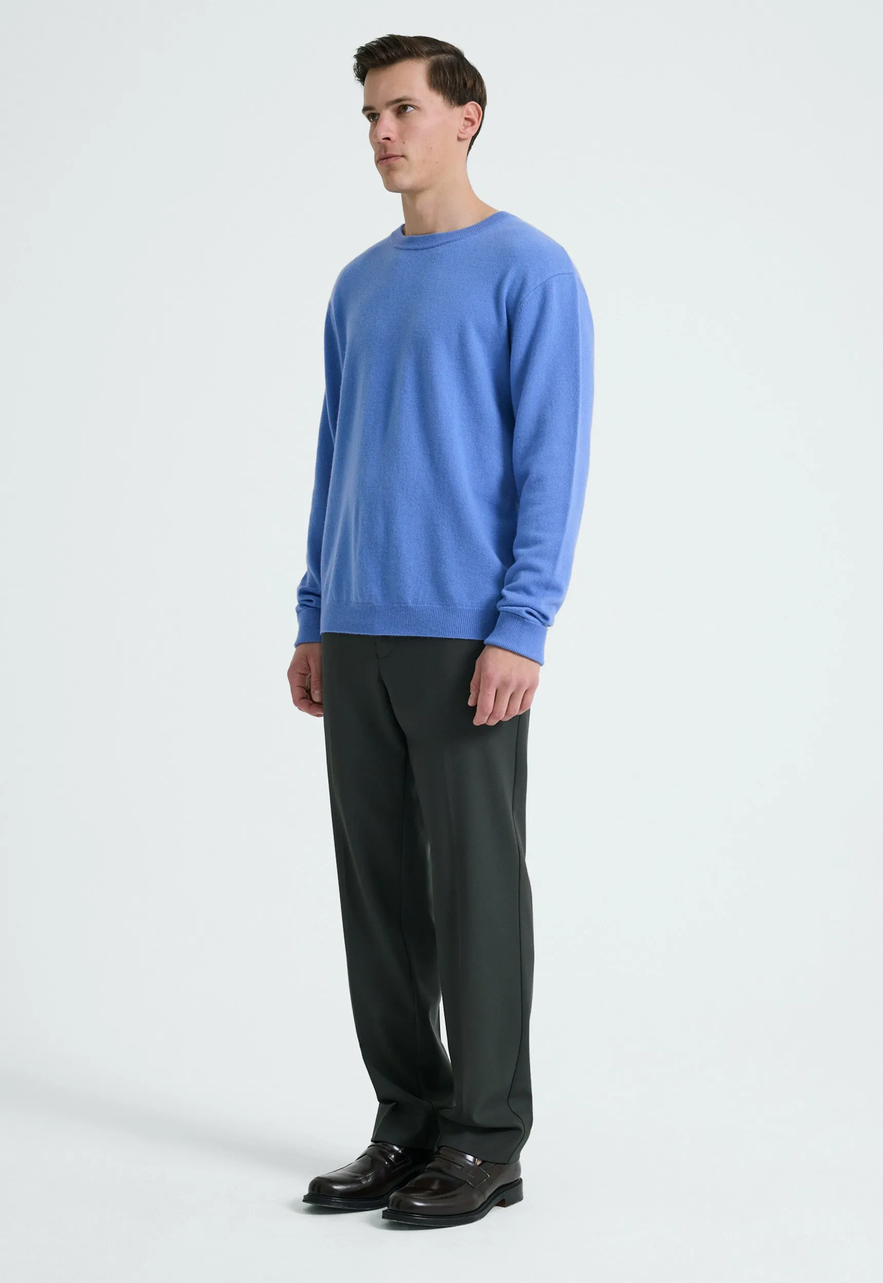 Card Wool Cashmere Sweater - Bleu