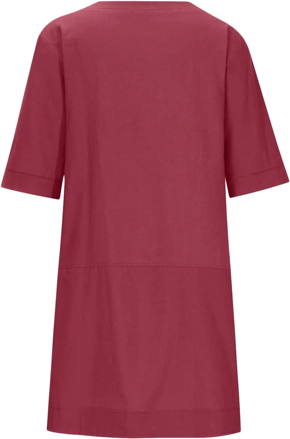 Cotton Linen Dresses for Women Casual Summer 2023 Fashion t-Shirt Midi Dress Half Sleeve Crewneck Loose Baggy Sundress