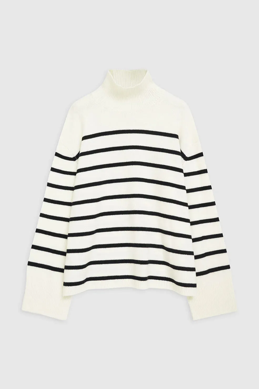 Courtney Sweater Ivory And Black Stripe