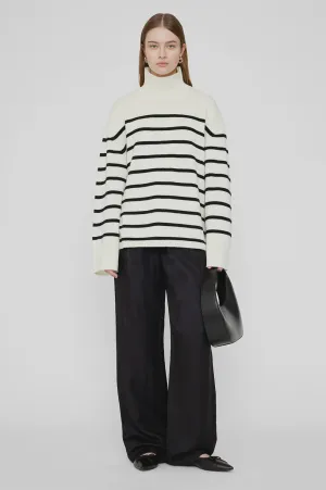 Courtney Sweater Ivory And Black Stripe