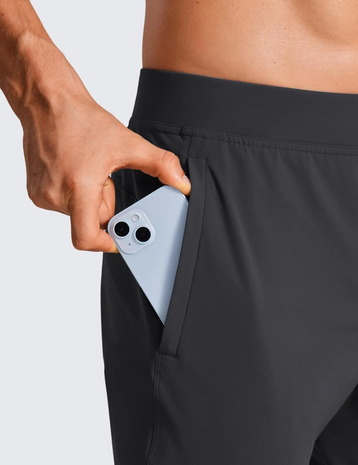 CRZ YOGA Athletic Joggers for Men - 29" Lightweight Running Training Pants with Zip Pockets and Ankle Zippers