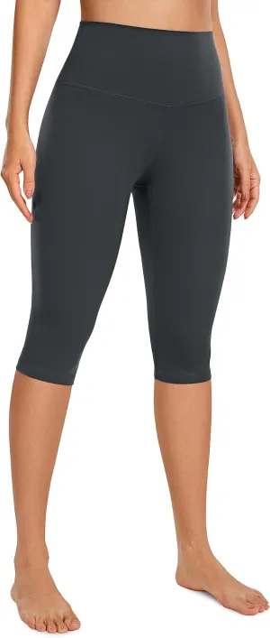 CRZ YOGA Butterluxe Womens Capri Leggings - 14.5" Knee Length High Waisted Summer Workout Buttery Soft Pants