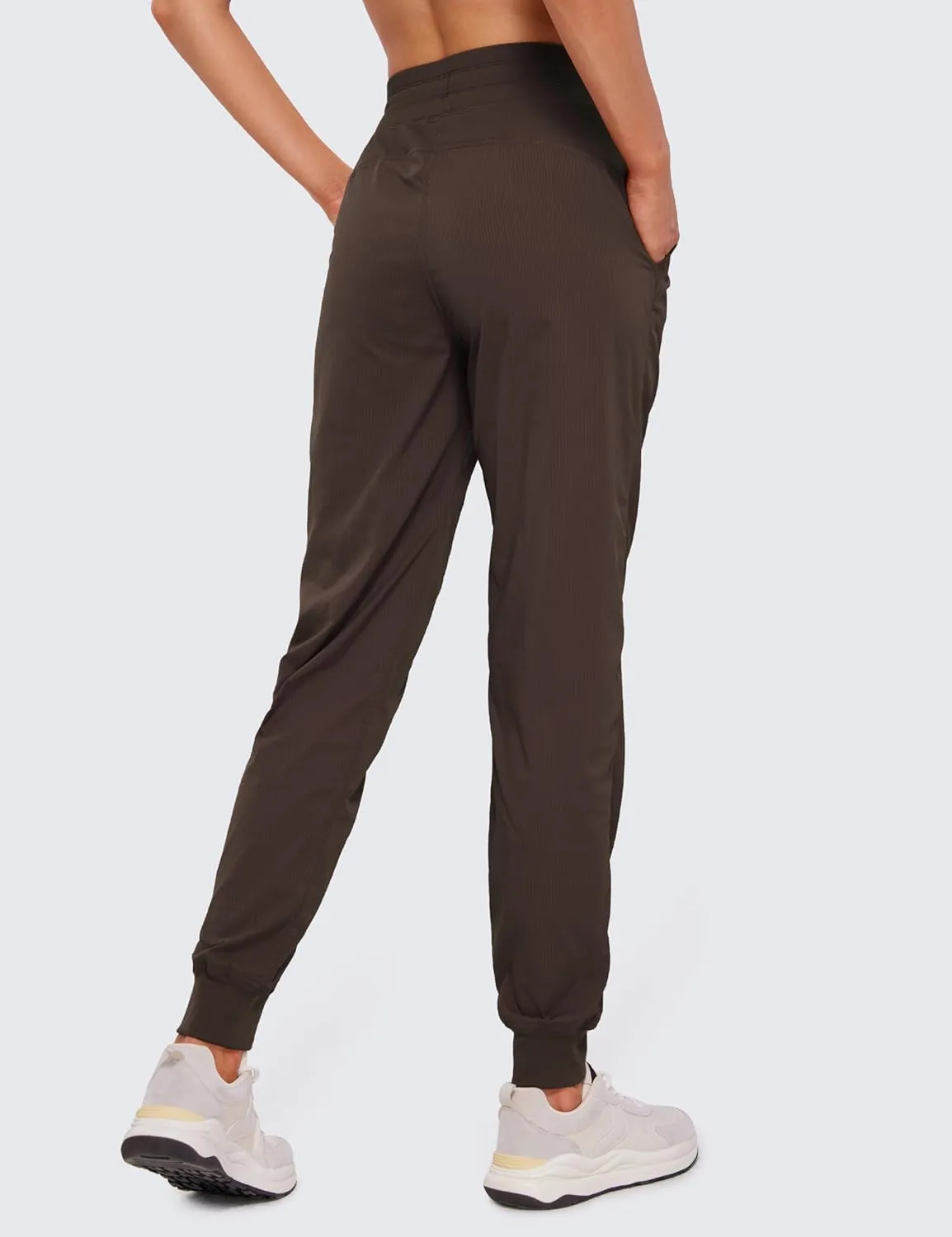 CRZ YOGA Lightweight Workout Joggers for Women, High Waisted Outdoor Running Casual Track Pants with Pockets