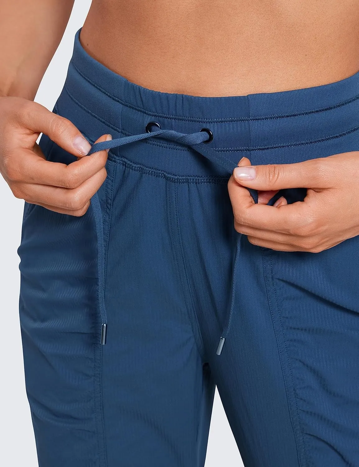 CRZ YOGA Lightweight Workout Joggers for Women, High Waisted Outdoor Running Casual Track Pants with Pockets