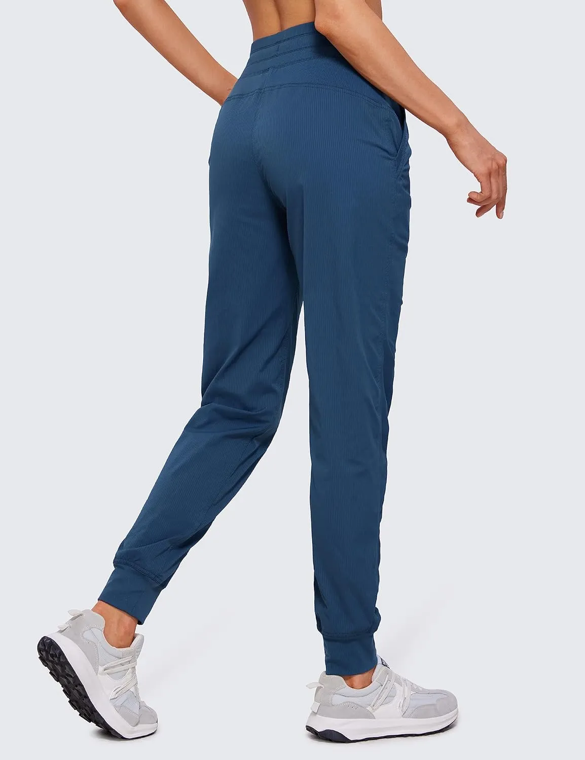 CRZ YOGA Lightweight Workout Joggers for Women, High Waisted Outdoor Running Casual Track Pants with Pockets
