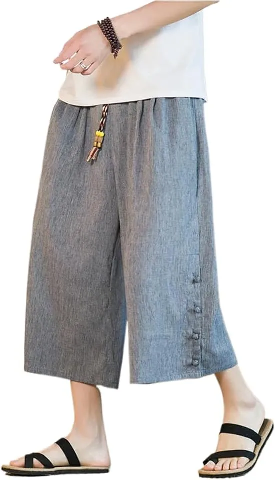 Embroidery Harem Pants Casual Spring Summer Men Baggy Trousers Streetwear Sweatpants Male Loose s4 Grey8 XL