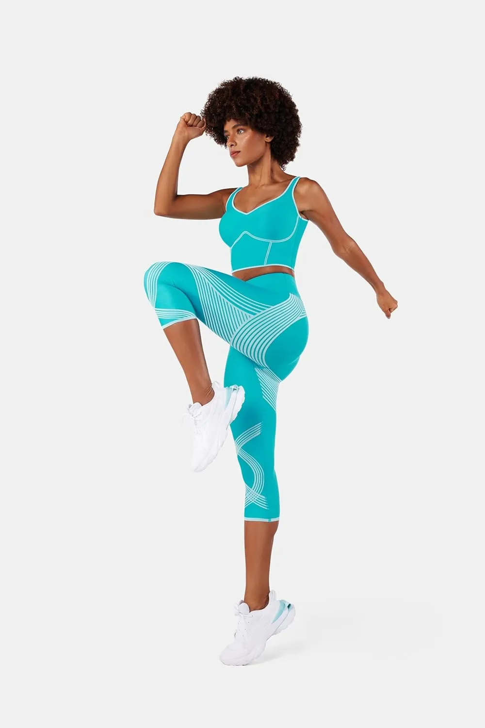 Fanka Body Sculpt Capri Leggings Reversible Wear Compression Leggings for Women Tummy Control Yoga Pants Workout