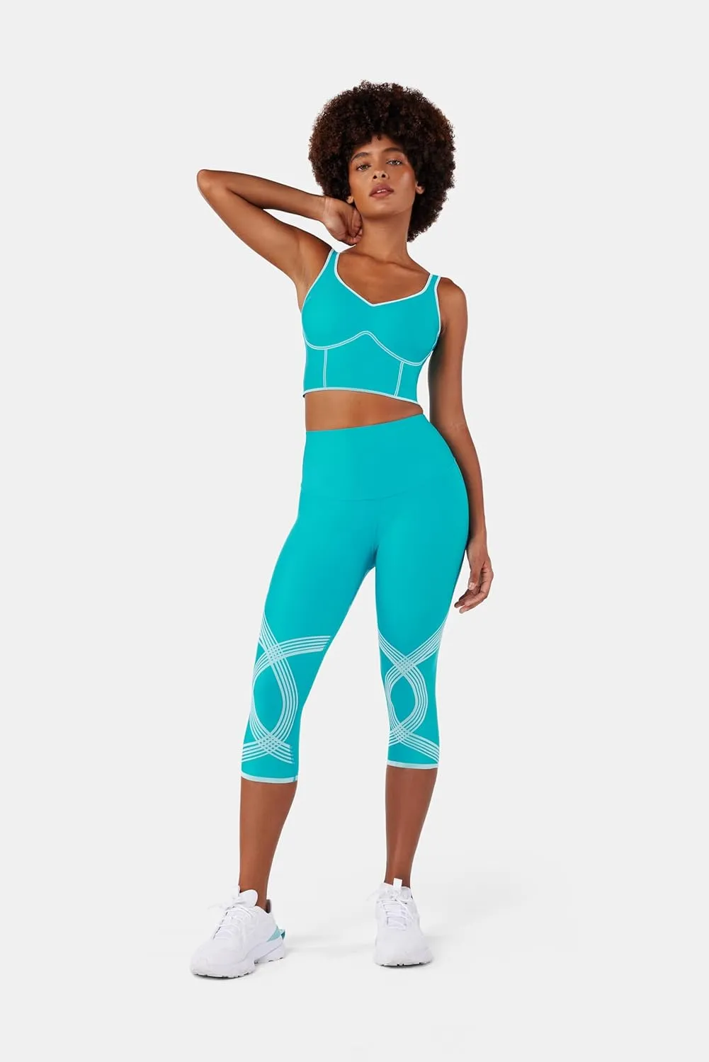 Fanka Body Sculpt Capri Leggings Reversible Wear Compression Leggings for Women Tummy Control Yoga Pants Workout