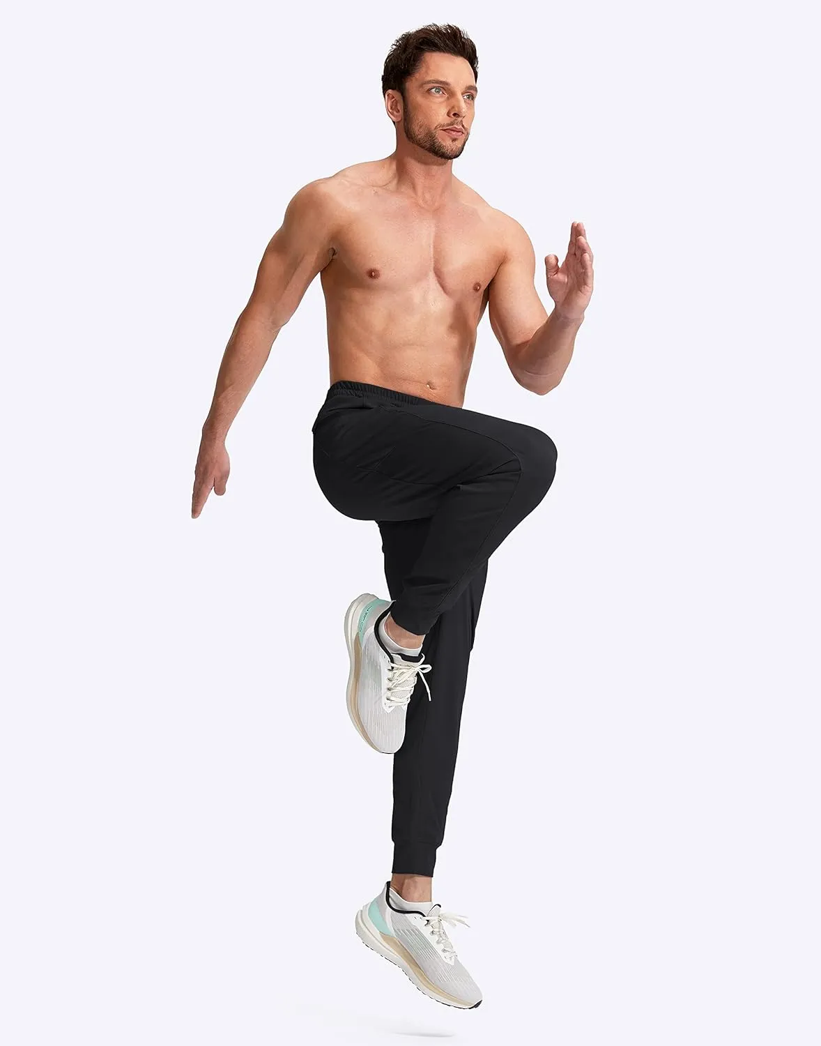 G Gradual Men's Joggers Pants with Zipper Pockets Stretch Athletic Sweatpants for Men Workout Jogging Running