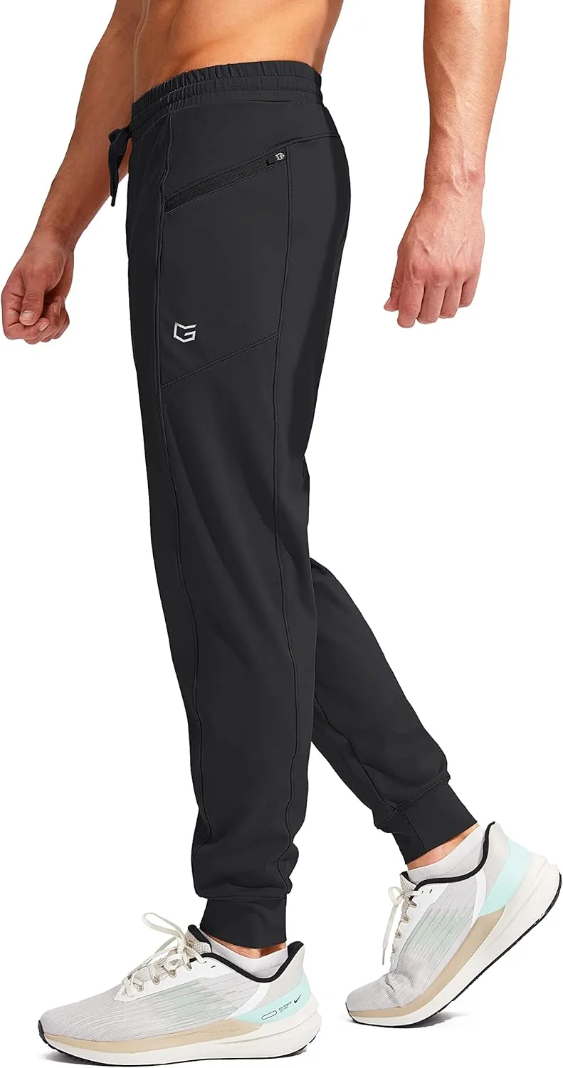 G Gradual Men's Joggers Pants with Zipper Pockets Stretch Athletic Sweatpants for Men Workout Jogging Running