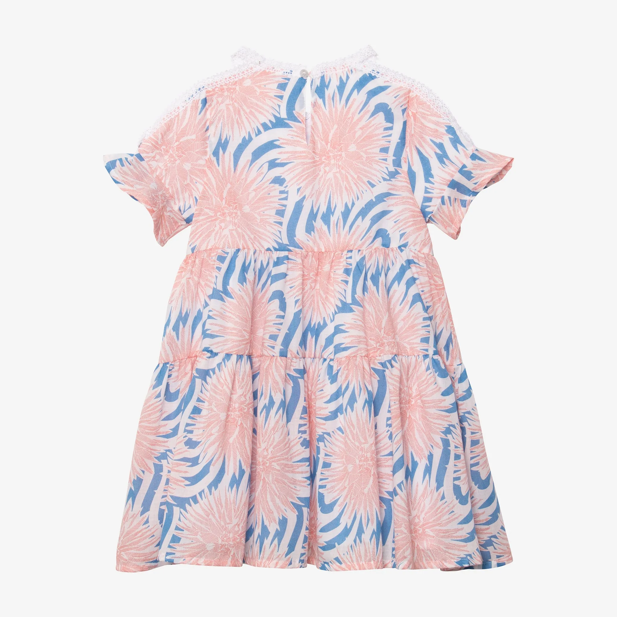 Girl printed dahlias flare dress