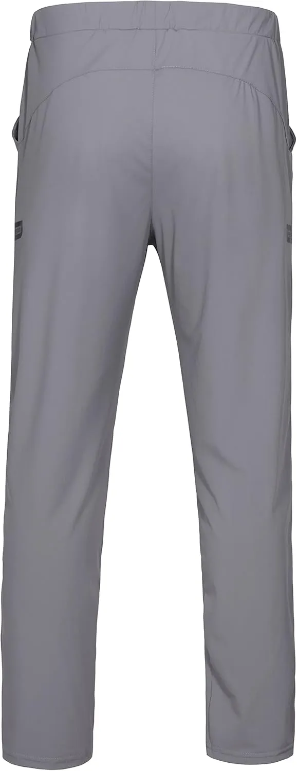 Little Donkey Andy Men's Ultra-Stretch Lightweight Quick Dry Athletic Pants Drawstring Travel Exercise Running Jogging