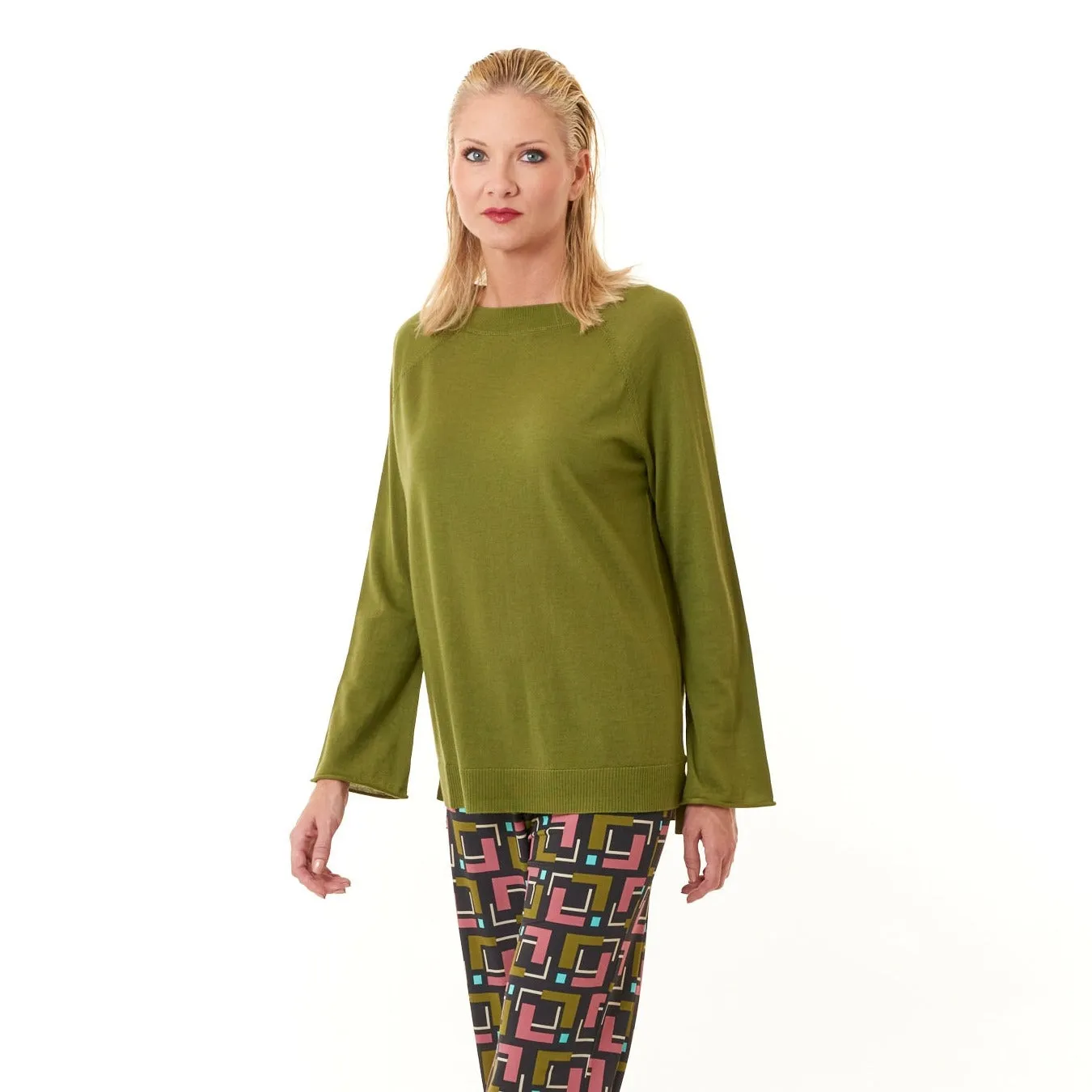 Maliparmi, superfine Wool, Bateau Neck Sweater- Italian Designer Collection