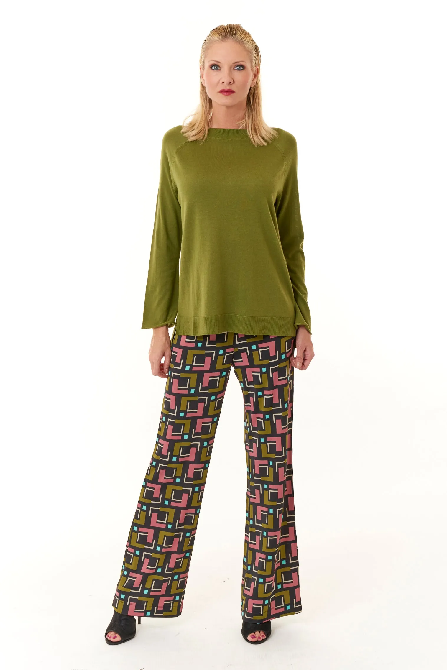 Maliparmi, superfine Wool, Bateau Neck Sweater- Italian Designer Collection