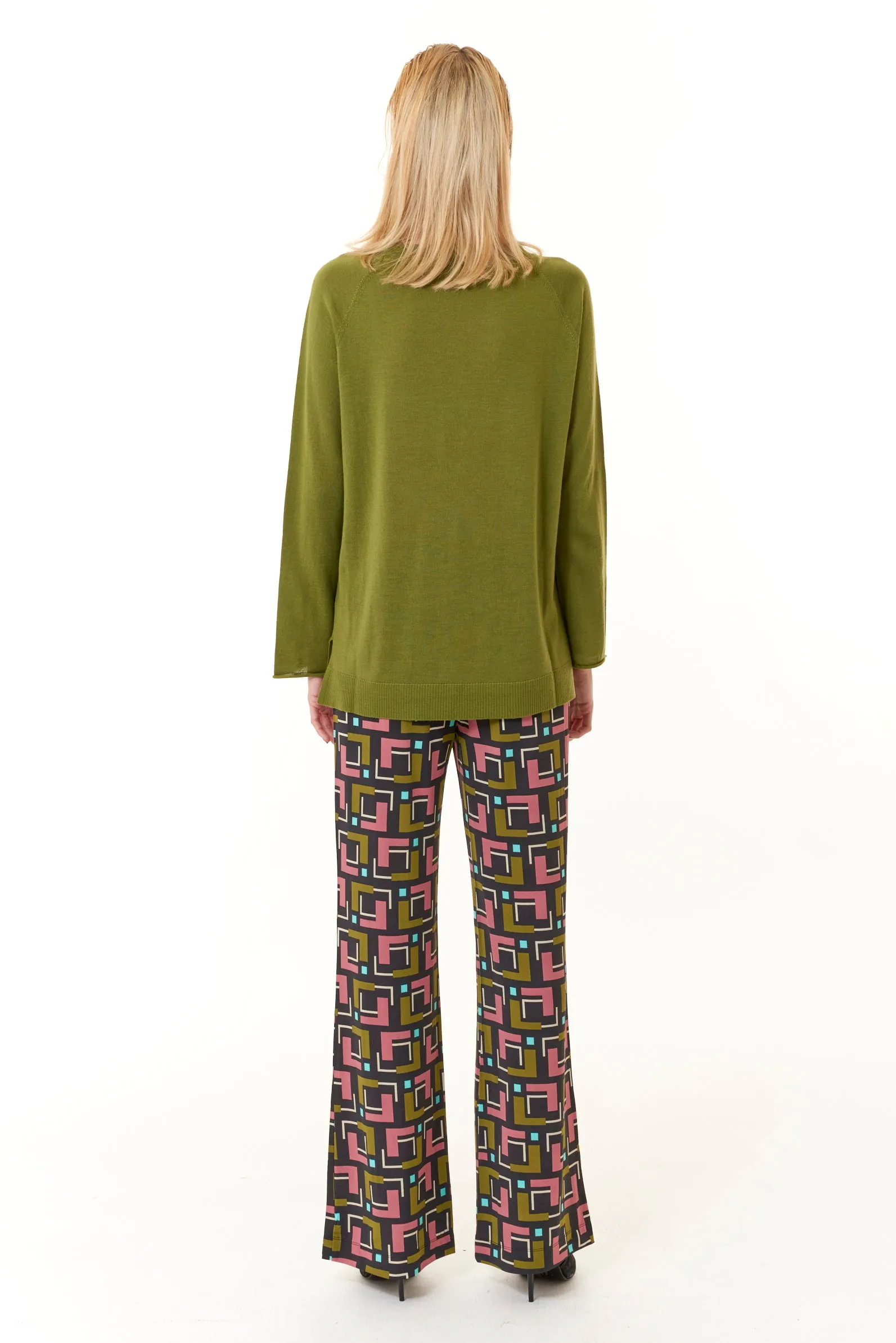 Maliparmi, superfine Wool, Bateau Neck Sweater- Italian Designer Collection