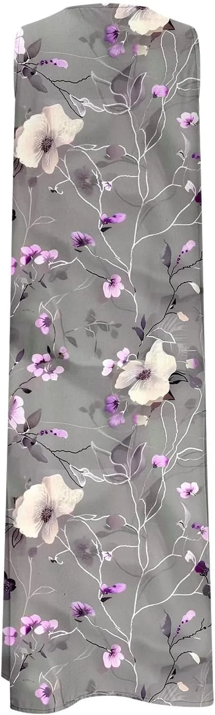 Maxi Dress for Women Plus Size Summer Floral Sleeveless V Neck Sundress Beach Vacation Long Tank Dress with Pockets