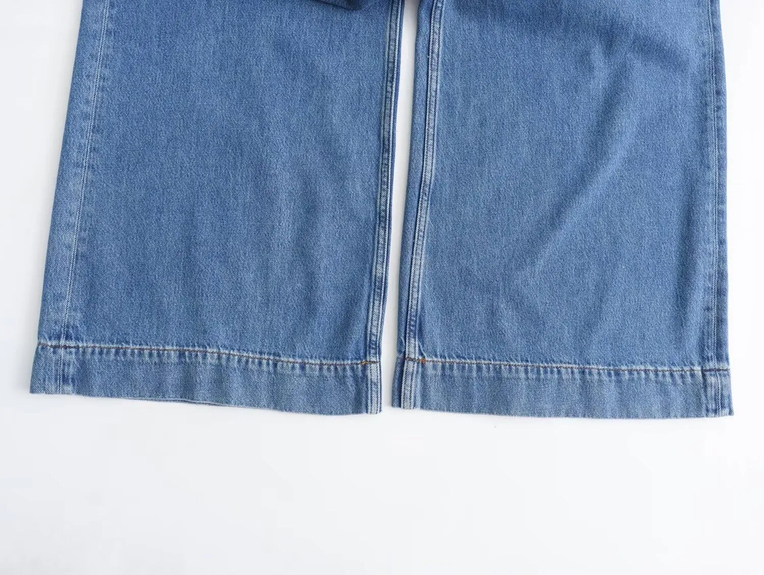 Minimalism Vintage Denim Shirt Blouse Women And Harem Pants Women Causal Two Pieces Sets For 2024