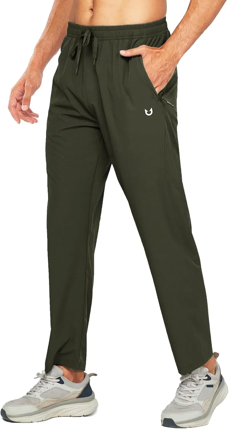 NORTHYARD Men's Athletic Pants Running Workout Joggers Lightweight Gym Jogging Track Casual Sweatpants with Zipper Pockets